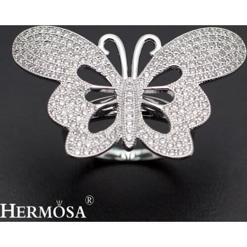 HERMOSA BUTTERFLY Fashion Mystic Nano Jewelry Party NEW HOT Womens Rings Size 9