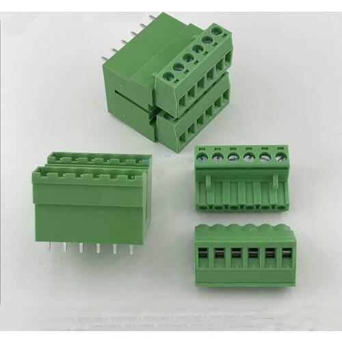 Straight needle curved circuit board welding double-layer terminal 5.08mm male and female pairs of double-row plug-in terminal