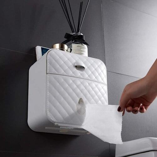 Creative Wall Mounted Waterproof Toilet Paper Box Storage Box Multifunctional Toilet Paper Holder