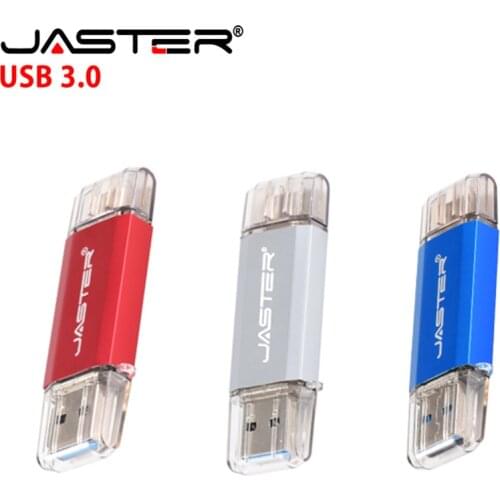 Hotsale JASTER OTG USB flash drive Type-C pen drive 64GB 32GB 16GB USB stick 3.0 Pendrive for Type-C devices