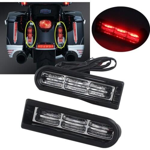 Motorcycle Saddlebag Tail Light ABS Plastic Running Brake Turn Signal Lamp For Harley Touring Electra Road Glide 2014-Up