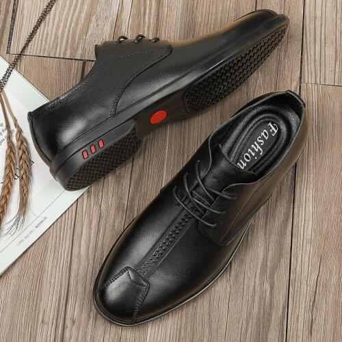 Sneaker Casual Shoes Mens Shoes Men Leather Spring Casual Black Zapatos Casuales Para Hombre De Cuero Man Fashion Leisure
