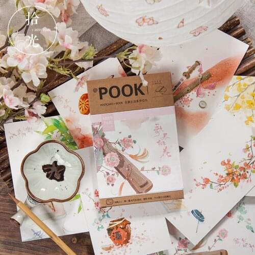 30 Sheets/Set Peach Blossom Plant Postcard/Greeting Card/Wish Card/Birthday Gift Card Set Message Card