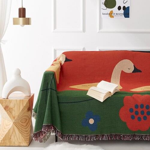 Pastoral Wonder Duck Throw Blanket Multifunction Sofa Covers Cobertor Dust Cover Non-slip Air Conditioning Blankets For Bed