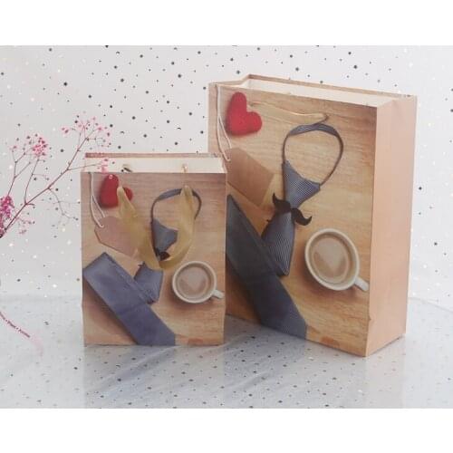 Printing Shopping Paper Bag For Cosmetic Packaging With Handle,Custom Colored Kraft Paper Water Resistant Bag --XP2373