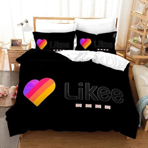 Likee Bedding Set Single Twin Full Queen King Size Lover Likee Bed Set Childrens Kid Bedroom Duvetcover Sets Heart-shaped 012