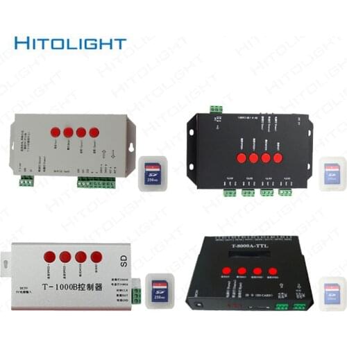 T1000S/T1000B/T4000S/T8000A Programble Controller 2048/4096/8192 DMX512 Pixel Strip DC5V 24V 256 SD Card