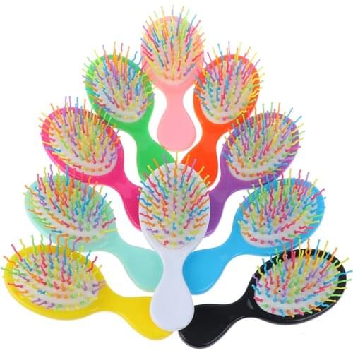 Baby Boys Girls Hair Comb Plastic Hair Brush Child Portable Travel Anti-static Comfortable Head Massager Combs Candy Color