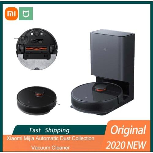 NEW Xiaomi Mijia Automatic dust collection Robot Vacuum Cleaner Sweep Vacuum Mop 4 in 1 Hand Free for 45 days Mihome App Control