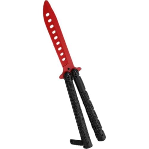 226 mm Butterfly Folding Knife Training Practice Tool Trainer Sure Spring Latch Butterfly Training Knife No Edge Retail