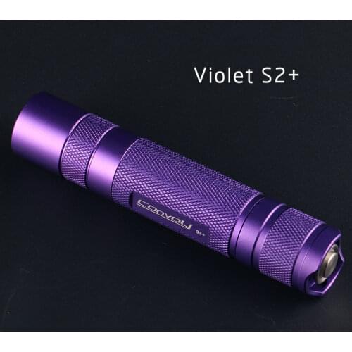 Convoy S2+ Violet Cree XML2 U2-1A EDC LED Flashlight,torch,lantern,self defense,camping light, lamp,for bicycle