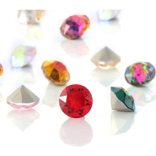 Top stone glitter Strass k9 Glass Crystal Rhinestone Point back Faceted crystals for needlework DIY Jewelry Making Craft decorat