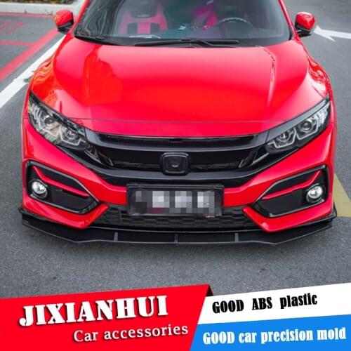 For Honda Civic Hatchback Body kit spoiler 2020-2021 Civic 2DK ABS Rear lip rear spoiler front Bumper Diffuser Bumpers Protector