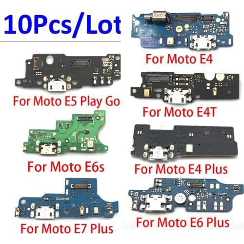 10Pcs USB Charging Dock Port Connector Flex Cable Board For Motorola Moto G7 G8 Play E7 Plus / G8 Power Lite / One Fusion Macro