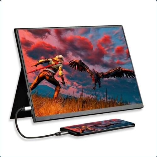 15-Inch Portable Screen HD Type-C Output for Super Console X Pro/PC Box IPS 1080P HDR External Computer Display Game Mobile