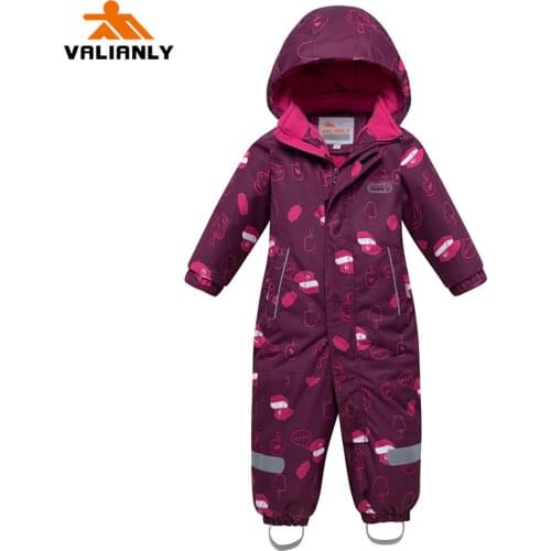 2020 New Winter Kids Girls Snowsuit Children Ski Suit One-piece Hooded Girls Jumpsuit Outdoor Waterproof Windproof Snowboarding