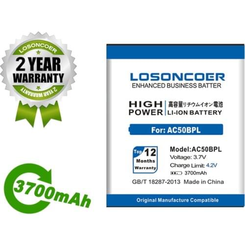 LOSONCOER Battery 3700mAh For ARCHOS AC50BPL Battery