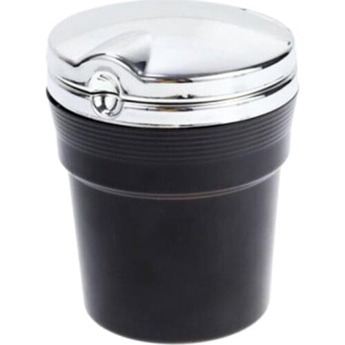 Car Ashtray With Led Light Cigarette Smoke Travel Remover Ashtray Car Smokeless Smoke Cup Holder Auto Accessories