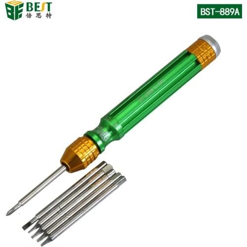 BST-889 Precision screwdriver set 6 in 1 mini magnetic screwdriver set,Mobile phone iPad camera Iphone Samsung repair tool