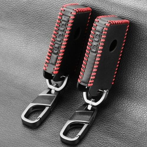 Genuine Leather Auto Car Styling Key Case For Mazda 3 Alexa CX4 CX5 CX8 2019 2020 Car Holder Shell Remote Cover keychai