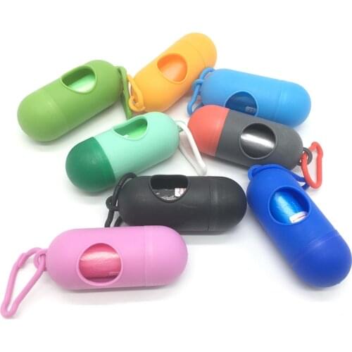 Pet Waste Bag Dispenser For Dog Waste Bags Holder Plastic Garbage Bag Dispenser Carrier Case Random Color Pets Clean Accessories