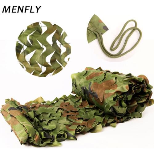 MENFLY Woodland Camo Net Reinforced Belt Grid SUNSHELTER Jungle Color for Car Tent Outdoor Pergola Gazebo Mesh Hide Garden Shade