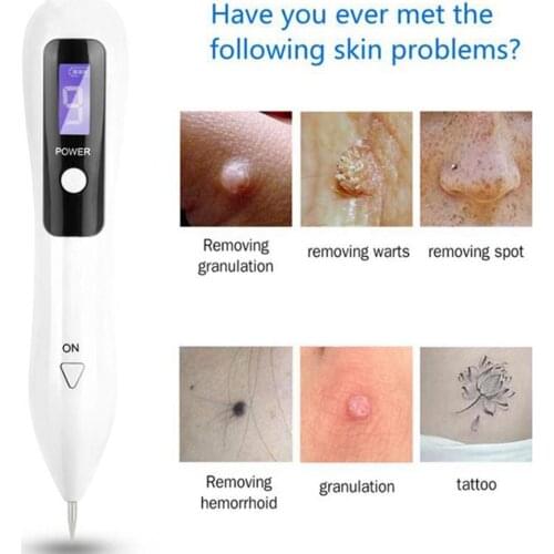 LCD Plasma Pen Laser Tattoo Mole Removal Machine Rechargeable Face Care Skin Tag Removal Freckle Wart Dark Spot Remover