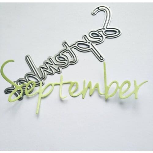 Metal September paper die cutting dies for Scrapbooking/DIY Easter wedding Halloween Easter card