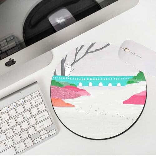 MRGLZY Drop Shipping kawaii Small MousePad Genshin Impact Gamer MousePad Minimalist DeskMat Nonslip Rubber PC Gaming Accessories