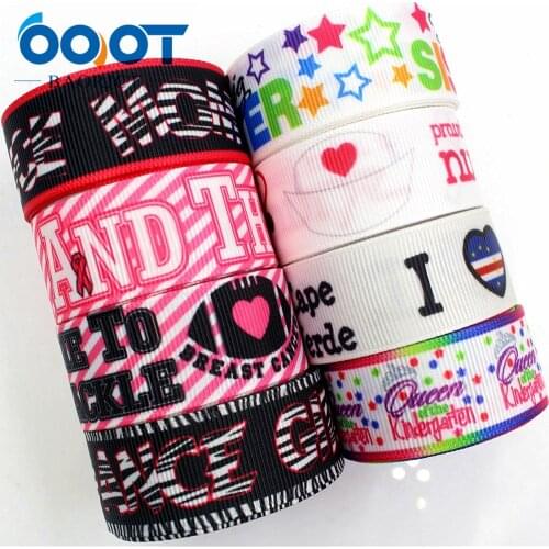 OOOT BAORJCT 1761315,22mm 10yard Cartoon Ribbons Thermal transfer Printed grosgrain Wedding Accessories DIY handmade material