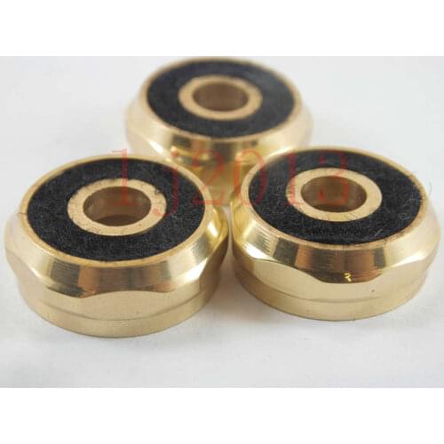 New 3 pcs trumpet top caps chrome + 3 pcs wool pads for trumpet valve