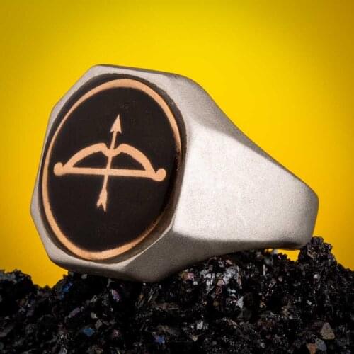 Solid 925 Sterling Silver Great Seljuk Empire Ring Turkish Men Ring Arrow Bow Style Ring High Quality Fashionable