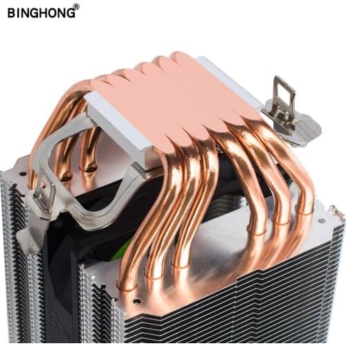 6 Copper Pipe Double Tower RGB Cpu radiator Cooler 90MM 3Pin Fan 775 1150 1155 1366 1356 AM3 AM4 X79 2011 PC Heat Sink 2011-V3