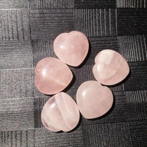 Rose quartz heart natural stones and minerals crystals gemstones feng shui reiki healing stones living room home decor modern