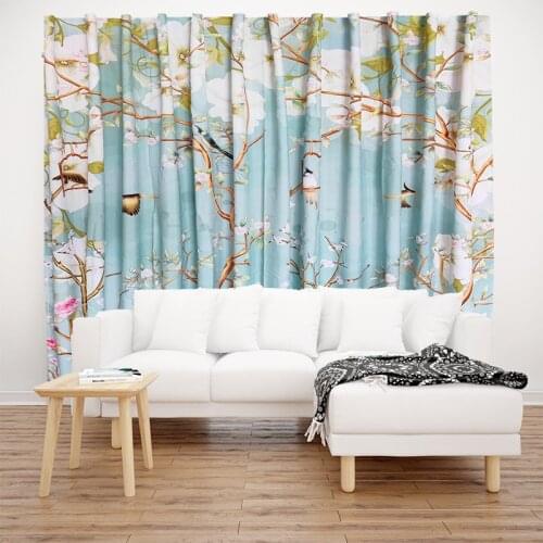 Scenic Velcro Curtains Multifunction For Living Room Hall Bedroom Decor Painting Window Interior For Home Kitchen Shower Set