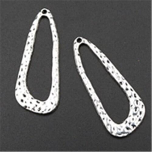 10pcs Antique silver color pure manual irregular earrings necklaces DIY fashion ladies jewelry charm alloy pendants A602