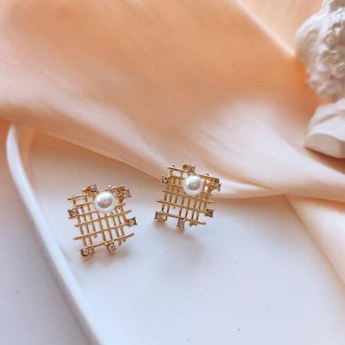Mesh hollowed-out earrings For Women small earrings fashion jewelry