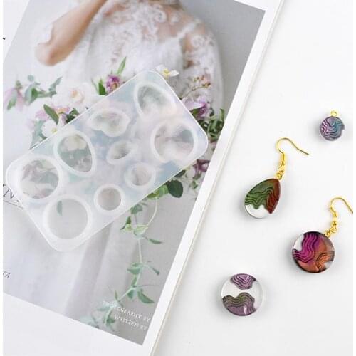 INS Style Ocean Beach Silicone Resin Mold Pirate Wave Pattern DIY Crystal Earring Pendant Epoxy Mold Accessories