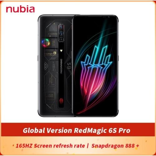 DHL Free Original Global Version RedMagic 6 Pro 5G Gaming SmartPhone 165Hz AMOLED Snapdragon 888 Octa Core 64MP Red Magic 6 Pro