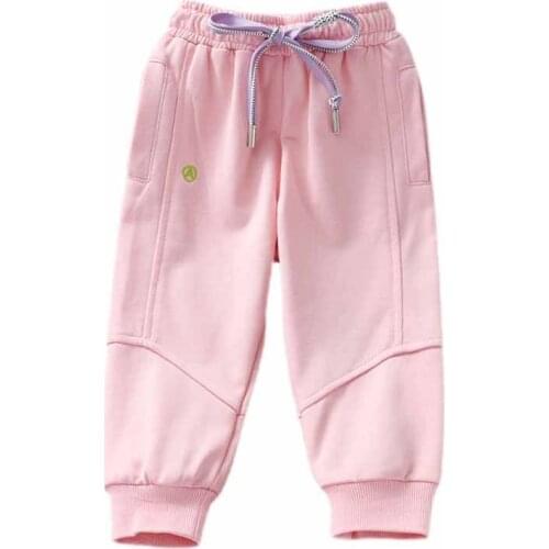 Spring And Autumn Girls Trousers 2021 New Casual Sweet Elastic Bands And Feet Childrens Sports Pants 2-6Y