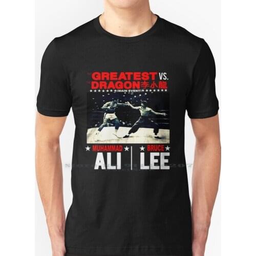 The Greatest Vs. The Dragon Vs Ali Vintage T Shirt 100% Pure Cotton The Greatest Vs The Dragon Vs Ali Vintage Bruce Lee Bruce