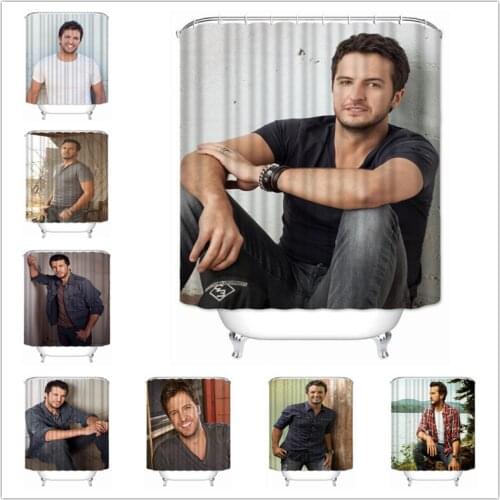 Musife Custom High Quality Luke Bryan Shower Curtain Waterproof Bathroom Polyester Fabric Bathroom Curtain