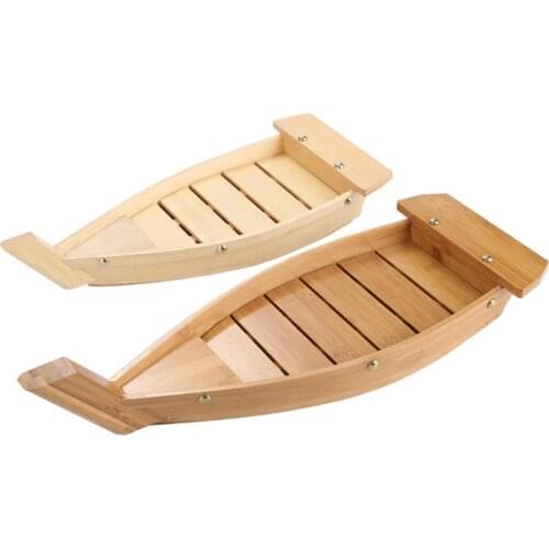 Japanese Cuisine Sushi Boats Sushi Tools Wood Handmade Simple Ship Sashimi Assorted Cold Dishes Tableware Bar sushi set sushi