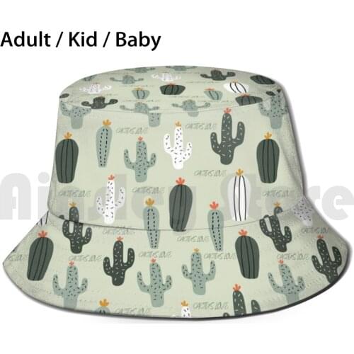 Green Cactus Love | Design | ? Savageandcassin Sun Hat Foldable UV Protection Cactus Succulent Flower Flowers Floral