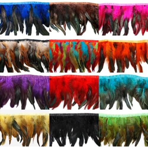 10-15cm(4-6") Mix Color Natural Rooster feathers 1M/10M Packgae For Christmas, wedding decoration Pheasant Chicken feather
