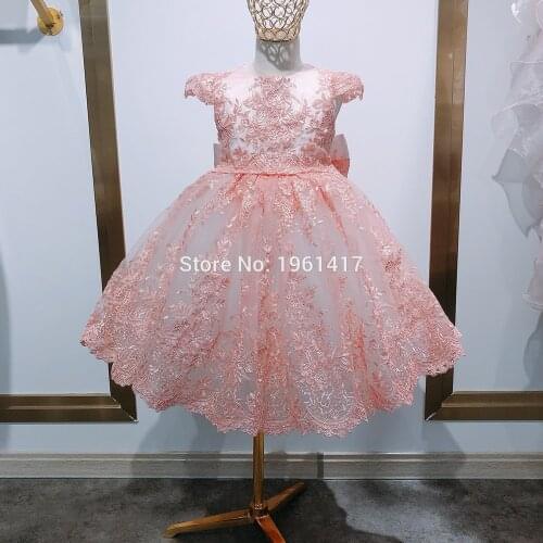 2019 New Lace Baby Girl Dress 9M-24M 1 Years Baby Girls Birthday Dresses Vestido birthday party princess dress