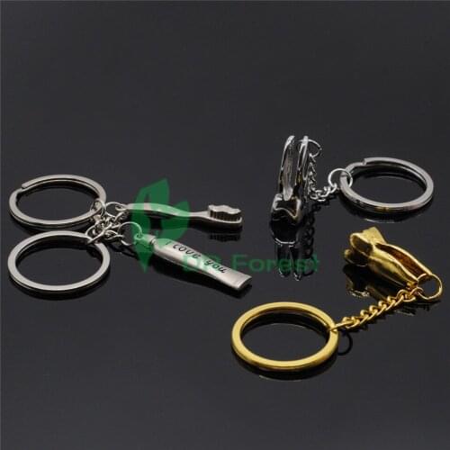 4pcs Tooth Toothbrush Toothpaste Keychain Rings Dentist Dental Promo Gift