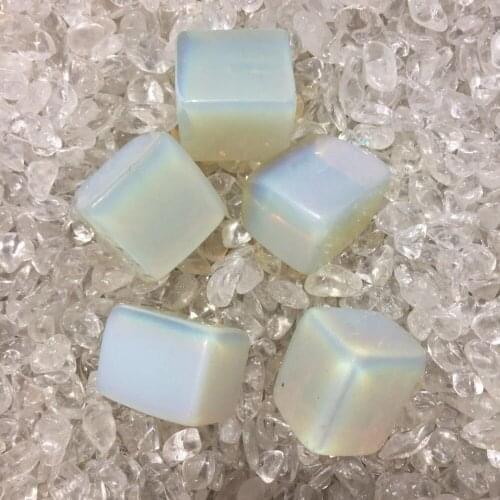 5pcs drop shipping opal Crystal gemstone cube meditation healing chakra Synthetic aka Opalite crystal wedding decoration