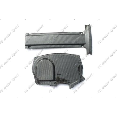 Car Accessories Carbon Fiber Interior Trim Fit For 2006-2007 Evolution EVO 9 Cam Cover & Engine Plug Cover