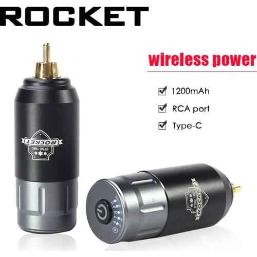 Tattoo Rocket Mini Wireless Power Supply Rca Connector Tattoo Supply For Tattoo Rotary Motor Machine Pen